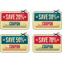 商场英文打折销售应用矢量图