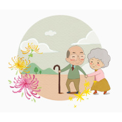老人节日出游