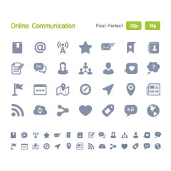 蓝灰色商务矢量图标