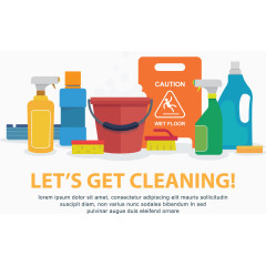 矢量清洁工具插图