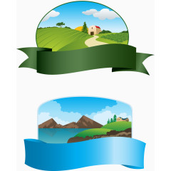 矢量美丽风景