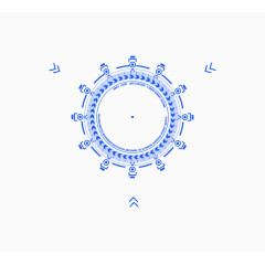 蓝色科幻网格钢铁侠AI贾维斯