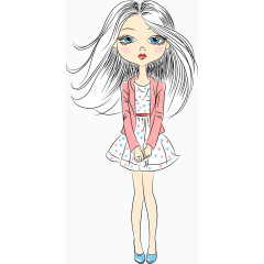 女性插画人物矢量素材