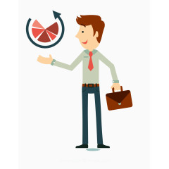 卡通商务男子矢量素材