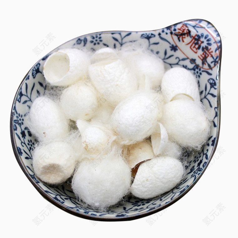 碗里的蚕茧免抠素材