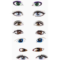 矢量五官拟真眼睛