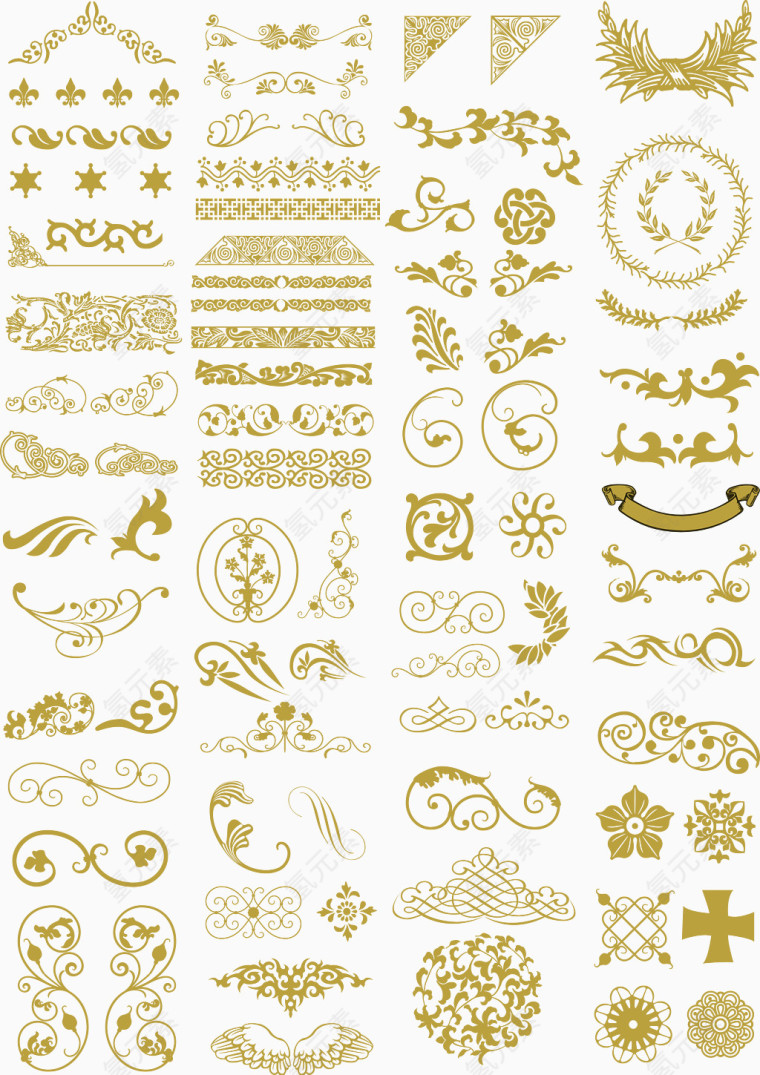 各种花边边框边角集合