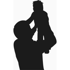 父亲节矢量剪影