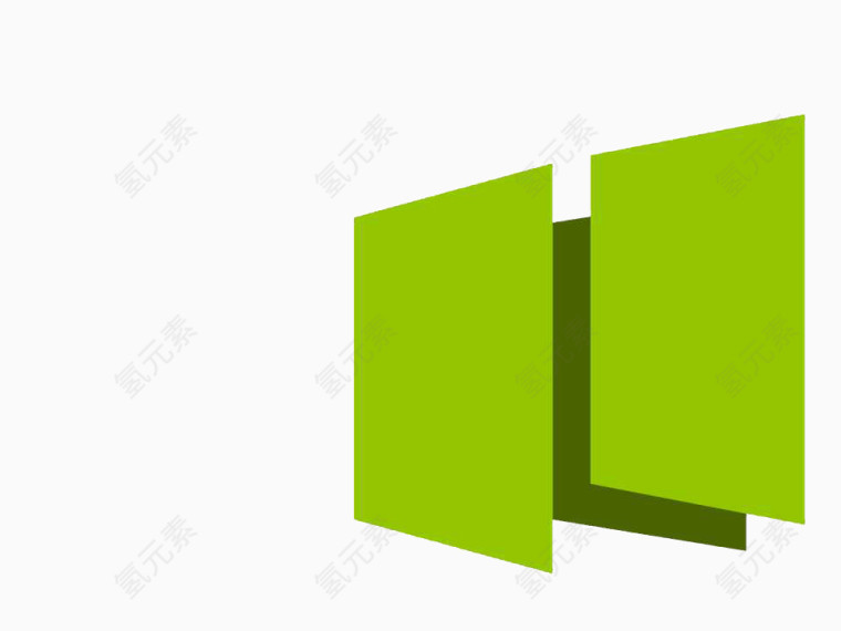 绿色立体系列PPT文本框