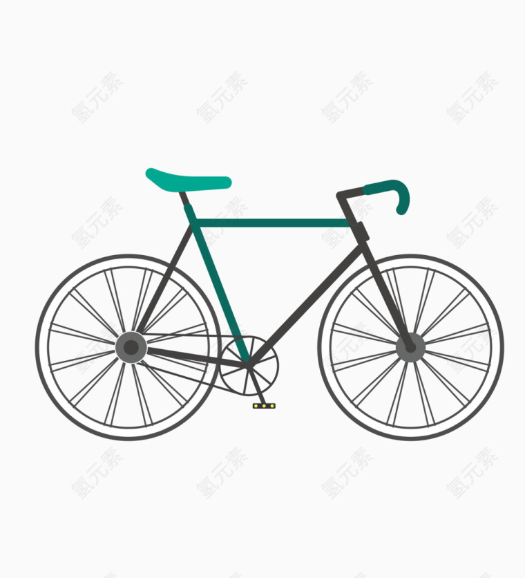 老式矢量自行车素材
