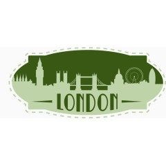矢量伦敦旅行标签