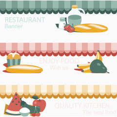 享受美食花边横幅