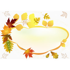 矢量秋天主题框