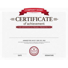 矢量简约黑色边框证书