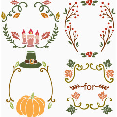 感恩节花环与南瓜