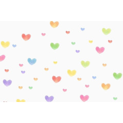 七彩爱心背景图案