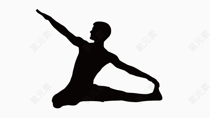 健身人物剪影