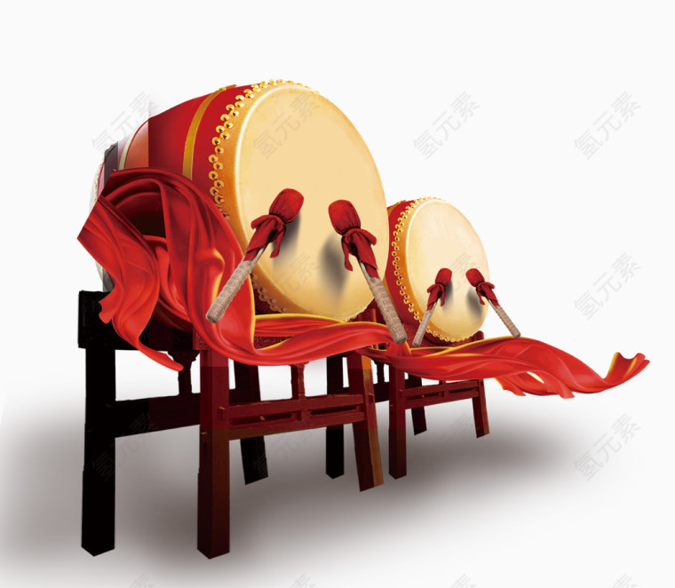 彩绸大鼓