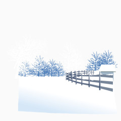 雪景栅栏