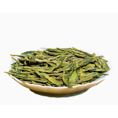 碗里的龙井茶叶