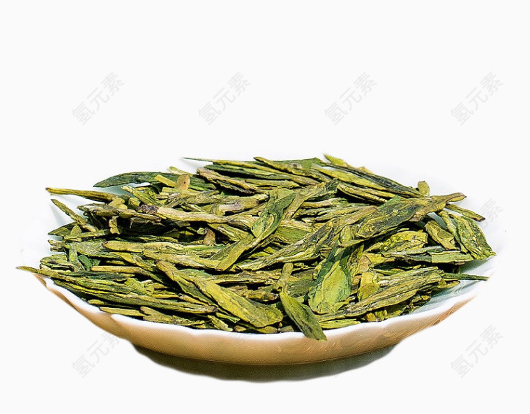 碗里的龙井茶叶