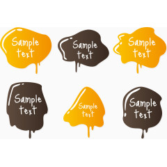 欧式可爱巧克力对话框矢量图