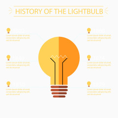 矢量PPT灯泡数据