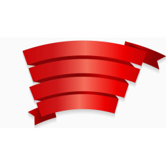 红色丝带矢量