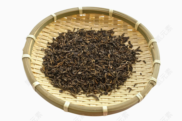 一竹篮普洱茶叶免抠素材