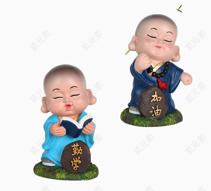 小和尚摆件勤学加油