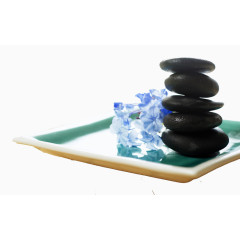 碟子里的按摩石