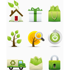 矢量绿色环保图标