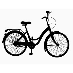 自行车轮廓剪影