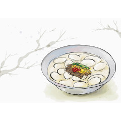 一碗汤圆手绘