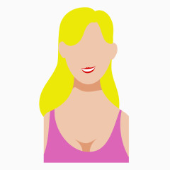 矢量扁平头像性感女性