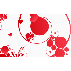 矢量红色爱心装饰背景