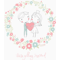 矢量温馨甜蜜情侣