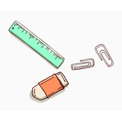 矢量尺子橡皮素材