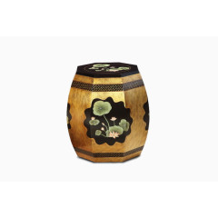 贴金荷花矮凳