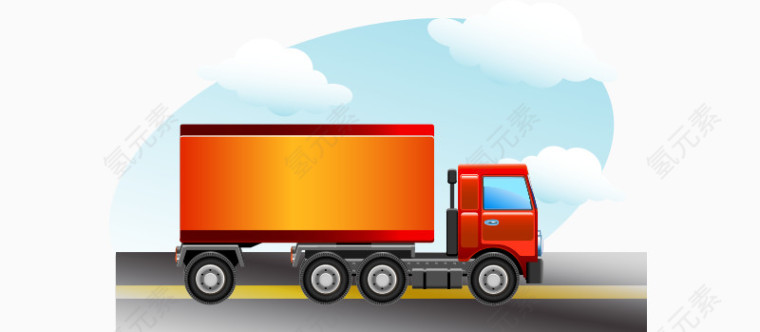 矢量交通工具货车