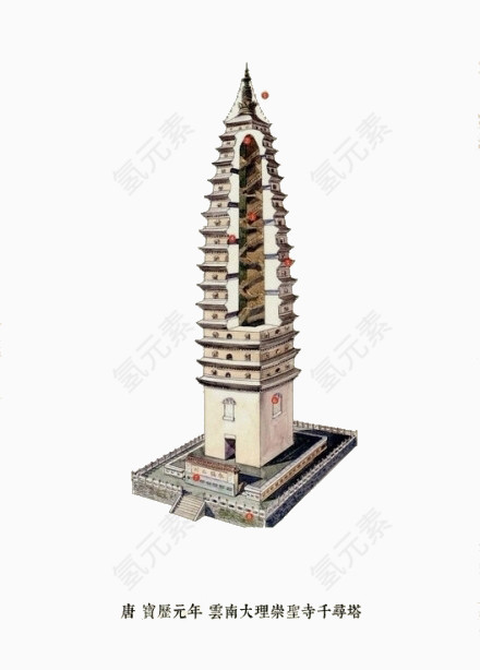 云南大理崇圣寺千寻塔