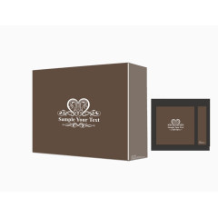 深色爱情礼品盒子