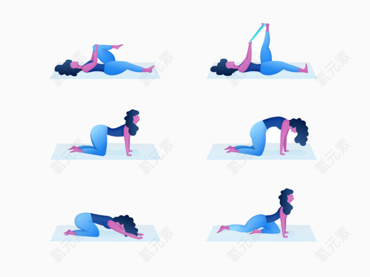 做运动女性六图