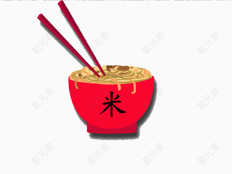 米字碗里的面条