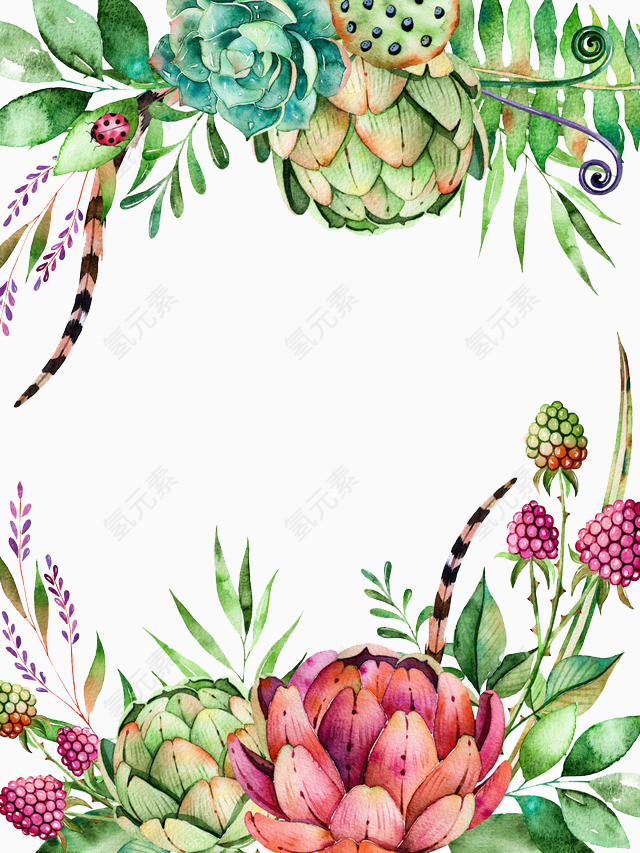 手绘花卉
