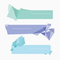 淡色结晶横幅矢量素材