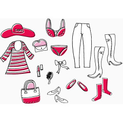 矢量图女士用品