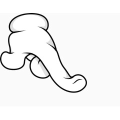 白色手套拇指手指头