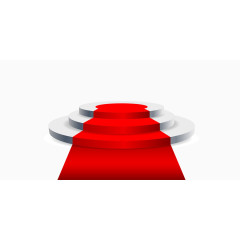 圆形舞台红色地毯