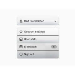 用户界面简约设计控件PSD源文件